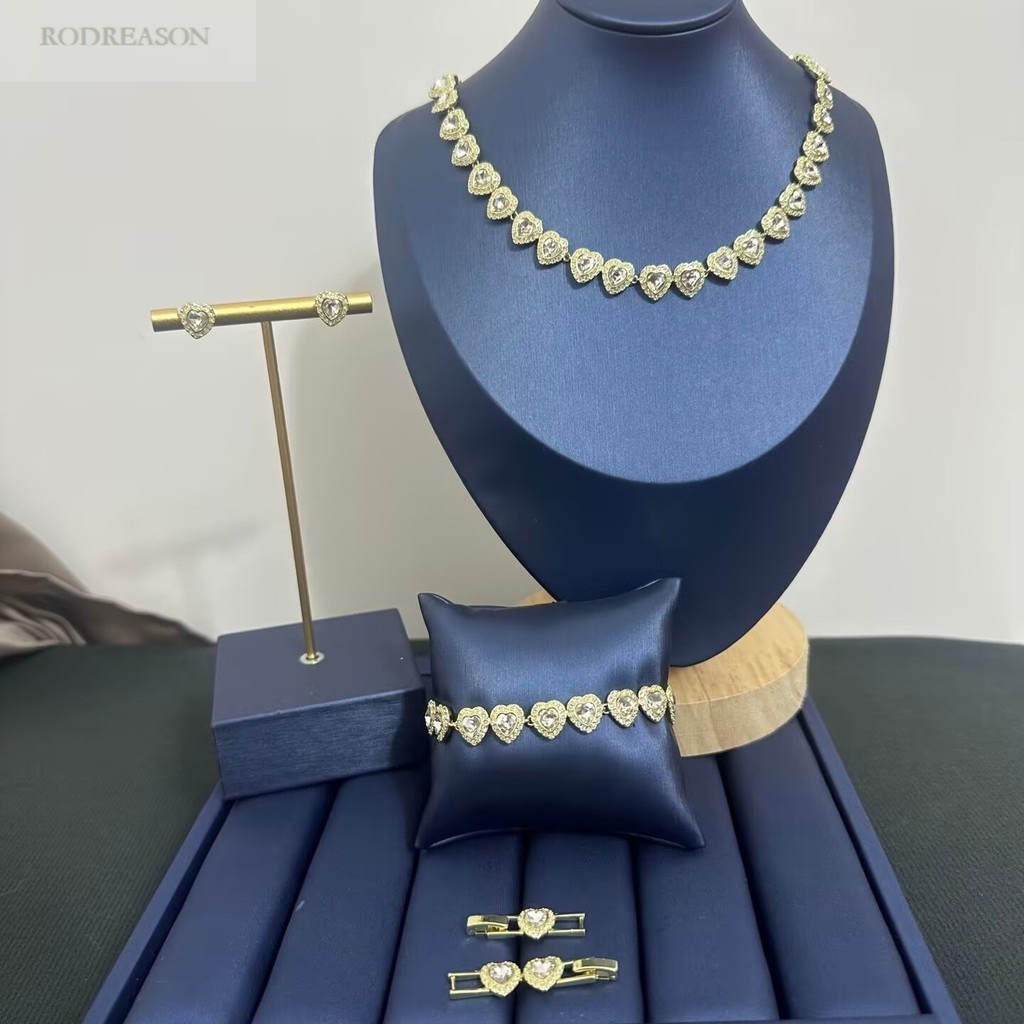 Conjunto De Joias RODREASON Para Colar De Coração Com Pingente De Cristal De Luxo Presente Feminino em Oferta na Shopee