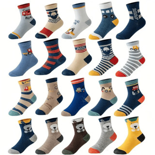 Kit 12 Pares Meia Infantil Cano Alto Menino 2 A 8 Anos Confortável Estampas Variadas e Divertidas em Oferta na Shopee