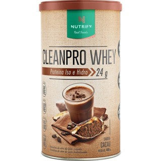 Cleanpro Whey Iso e Hidro - 450g Cacau - Nutrify em Oferta na Shopee