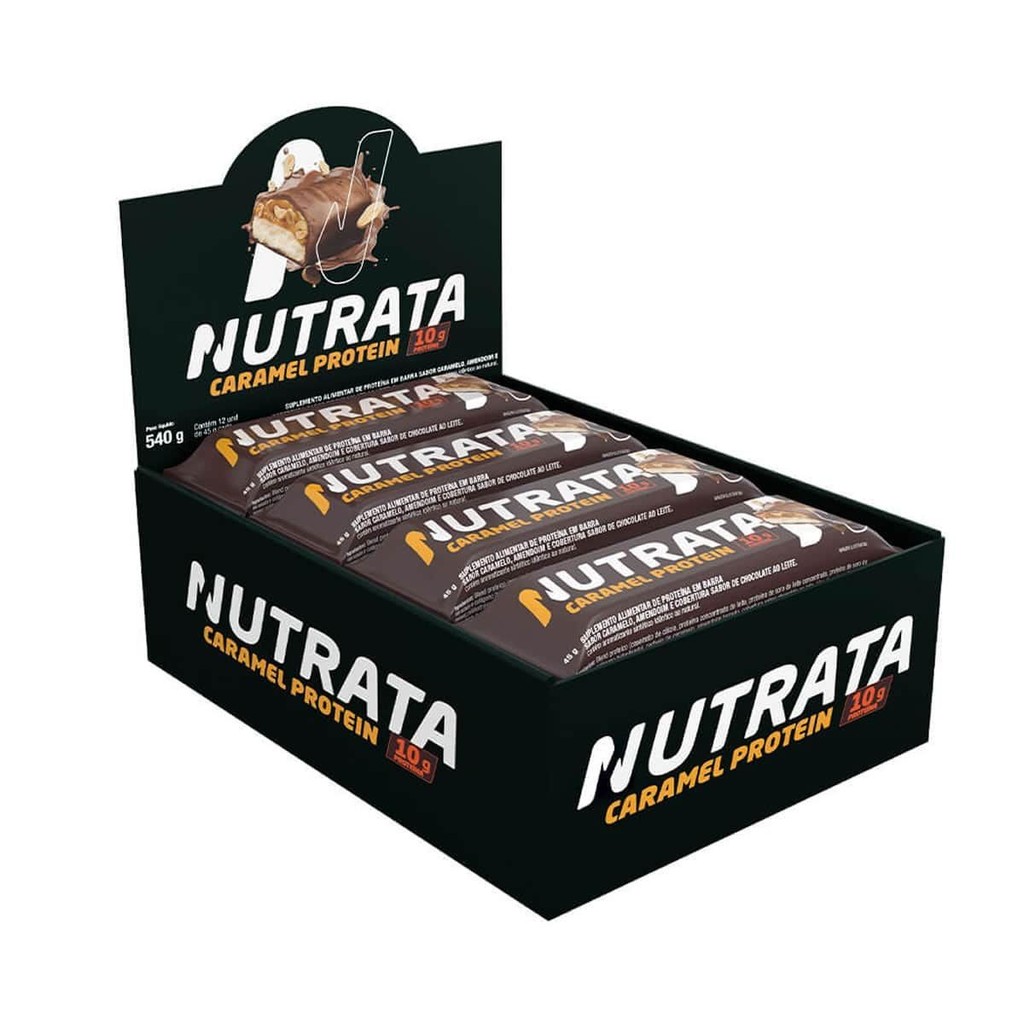 Caramel Protein - 12 Barras de 45g - Nutrata