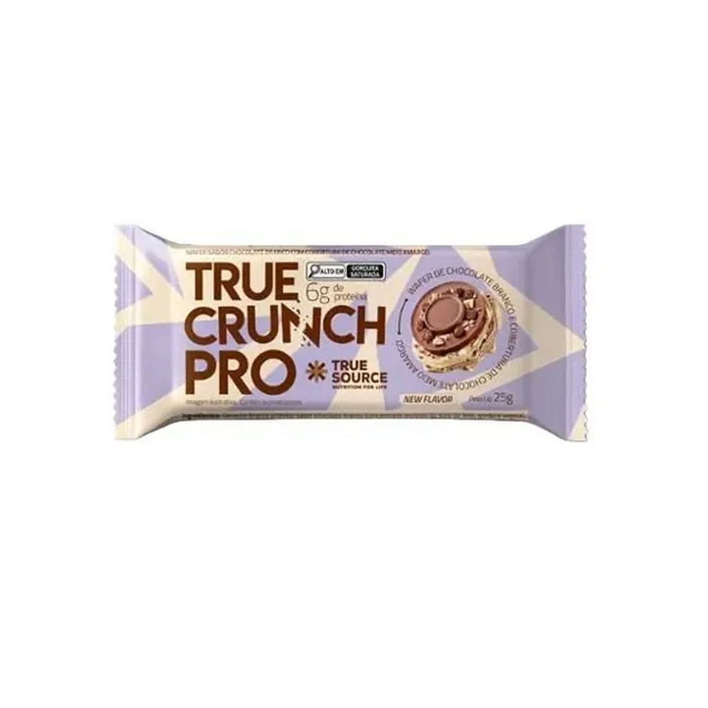 Wafer True Crunch Pro - 1 Unidade de 25g Chocolate Meio Amargo - True Source