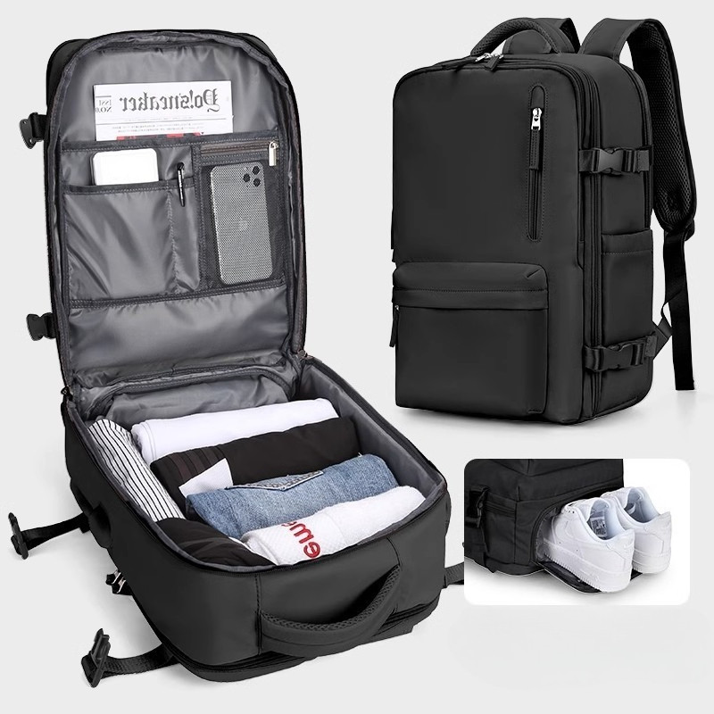 Mochila De Viagem Multifuncional Masculina Com Compartimento Para Sapatos De Separação Seca E Úmida À Prova D'água De Gr em Oferta na Shopee