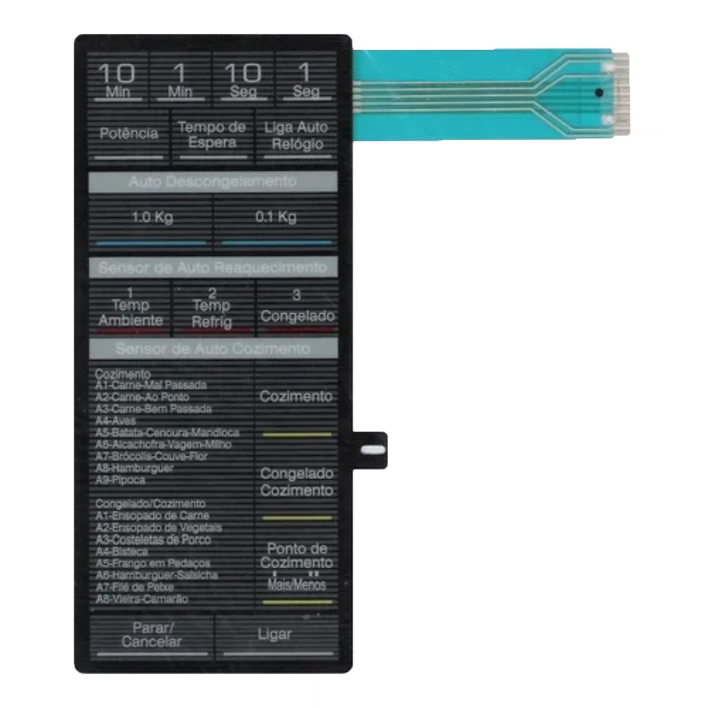 Teclado Membrana  Micro-ondas COMPATÍVEL C/ NN7809 Preta PANASONIC