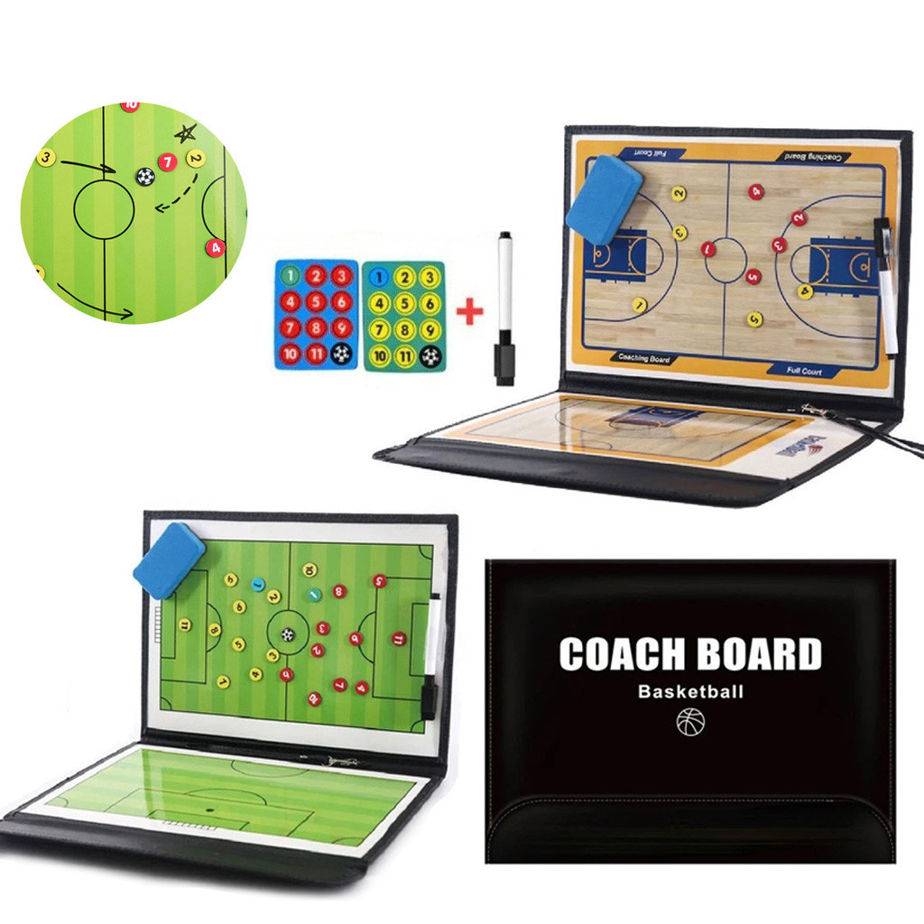 Kit Prancheta Quadro Tática Magnética Para Campo De Futebol Basquetebol Ensino De Exercícios Táticos