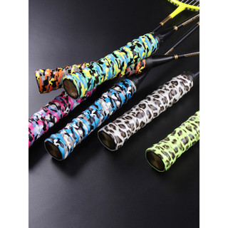 Camuflagem quilha Badminton mão borracha antiderrapante suor-absorvente cinta mão alça de borracha raquete de tênis ruim