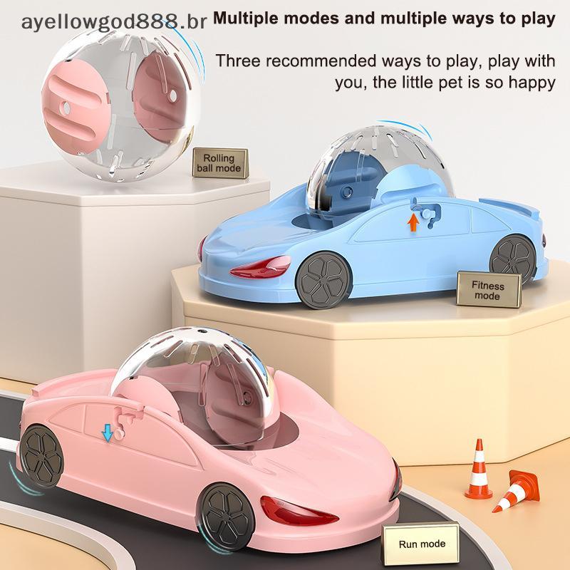 AYBR Hamster Pequeno Carro De Brinquedo Para Animais De Estimação Engraçado Animal Bonito Interativo Esportivo Silencios