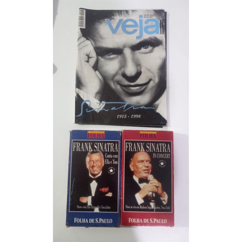 Revista Veja Frank Sinatra 1915-1998 nº 1547 20 05 1998 + 2 fiItas VHS autor Revista Veja - Frank Sinatra