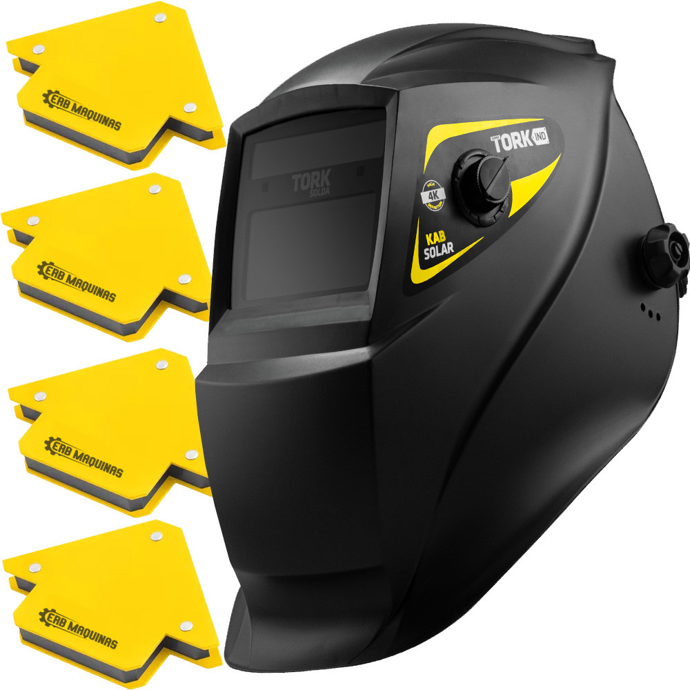 Mascara de Solda Automatica 4K Kab Solar MSEA-901 Tork com 4 Esquadro Magnetico Erbmaquinas