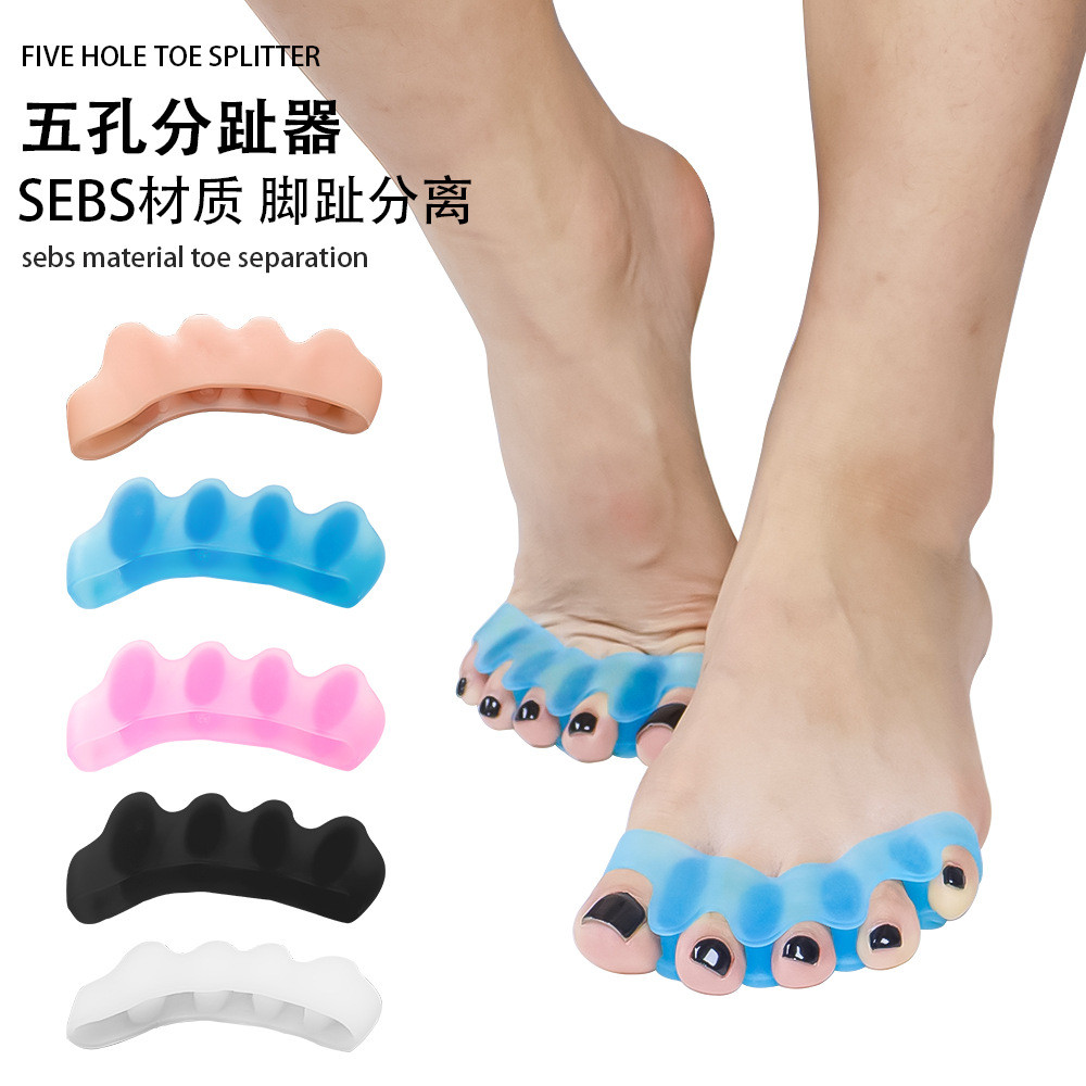 Separador de dedos de silicone para dedos sobrepostos, corretor de joanetes, separador de dedos para homens e mulheres,