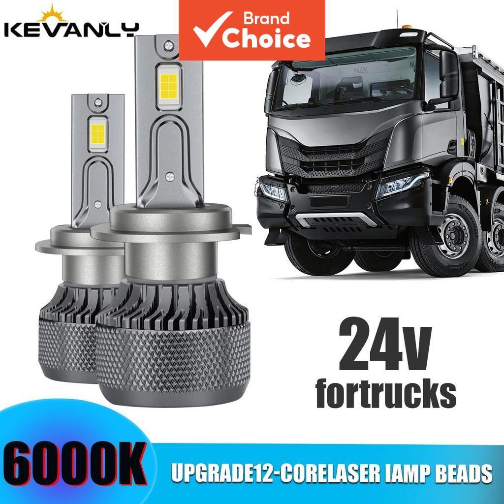 KEVANLY 2pcs 24V LED Farol de Carro H4 24V Fonte de Alimentação LED para Caminhão Luz de Neblina Canbus com Ventilador