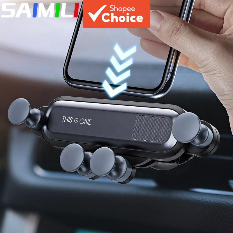 SAIMILI 2 unidades Suporte de Celular Veicular Universal para Saída de Ar, Fixação Automática, Rotação 360° Estável,