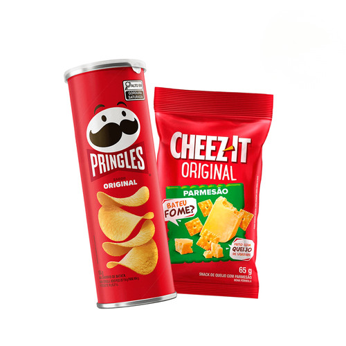 Combo Pringles Original 104G E Cheez It Parmesão 65G