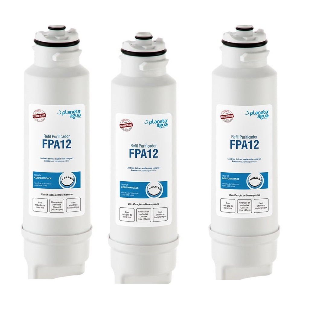 Kit 3 Refis FPA 12 cód 1160A comp. Eletrolux PA20G, PA25G, PA30G e PA40G.