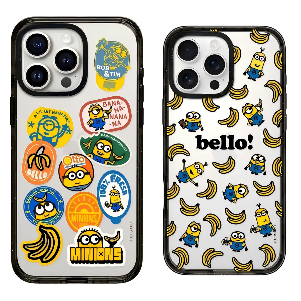 Capa De Telefone Transparente The Minions Para iPhone 17 16 15 14 13 12 Pro Max Plus Air , Dura