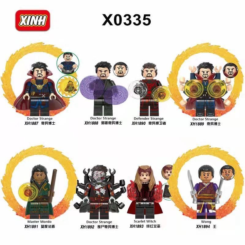 Novo brinquedo compatível Marvel Zombie Doctor Strange, figura de blocos de montar Mordo, brinquedo de montagem do porta