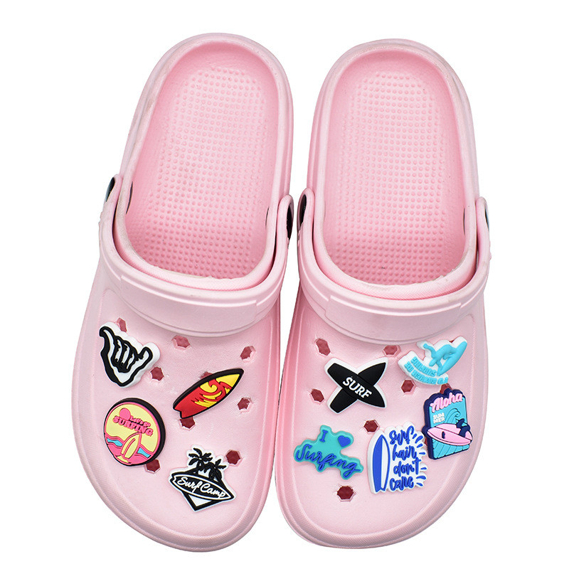  PVC Sapato Encantos Acessórios Verão Surf Decoração Fivelas Para Tamanco Sandálias Pino Presentes De Aniversário Fi