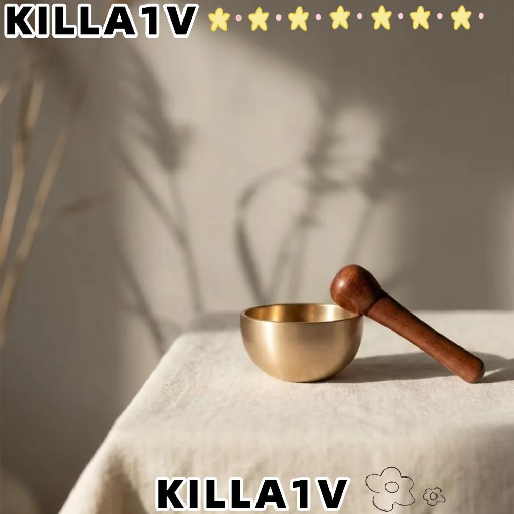 Tigela De Som De Meditação KILLA1V , Mini Canto De Latão Com Harmonioso De Sândalo De Cobre , Design De Terapia Manual