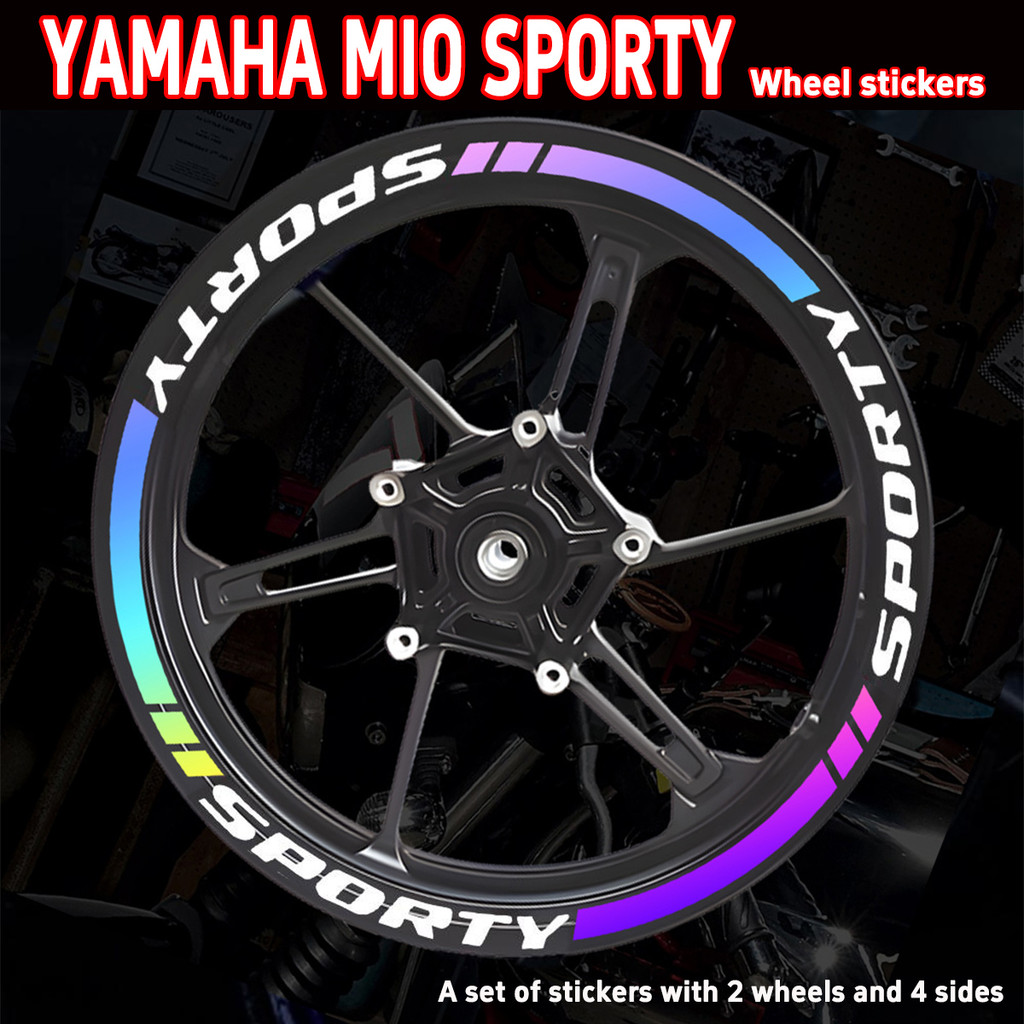 Para Yamaha Mio Desportivo Reflexivo Aro Da Roda Adesivo À Prova Dwaterproof Água Motocicleta Fita Vinil Decoração Decal