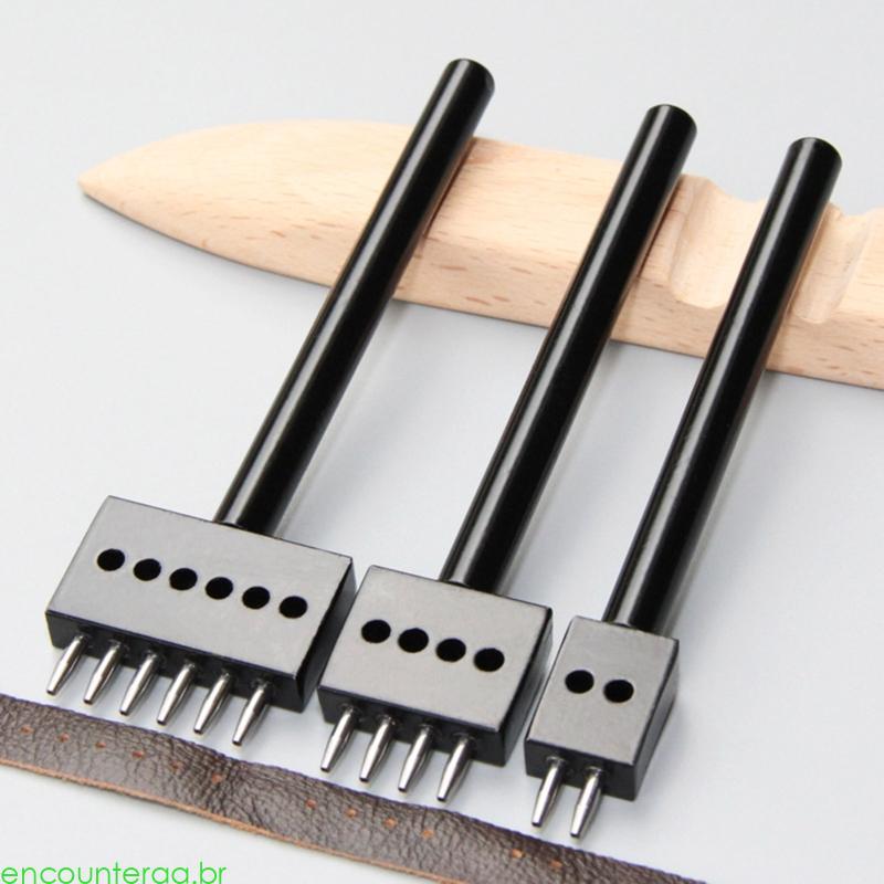 Encountera Ferramenta De Perfuração De Couro Furadores 4mm 5mm 2 4 6 Pinos Para Artesanato Em DIY