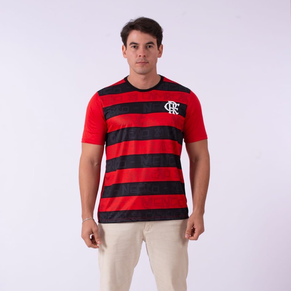 Camisa Flamengo Shout Braziline Masculina Oficial Flamengo Casual Torcedor