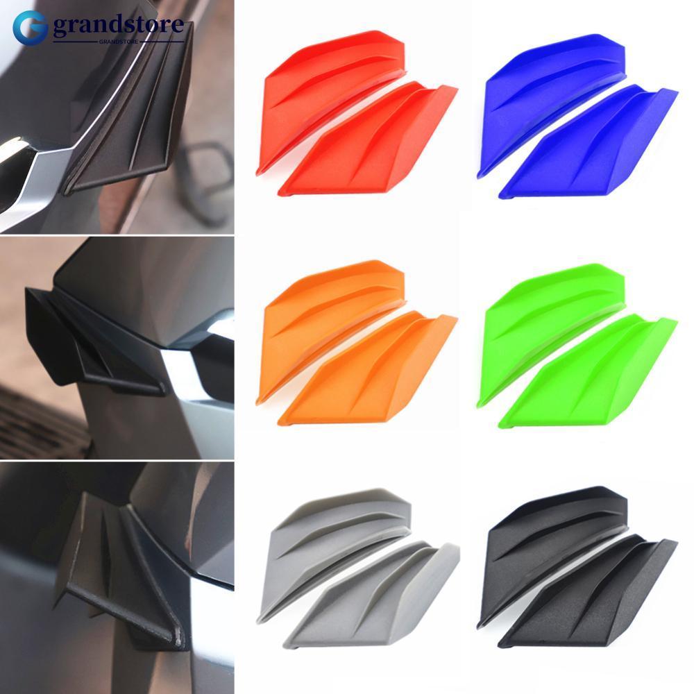 GRANDSTORE 2 Peças Adesivo De Decoração Aerodinâmica Para Motocicleta Spoiler Asa Winglet Kawasaki J6M9