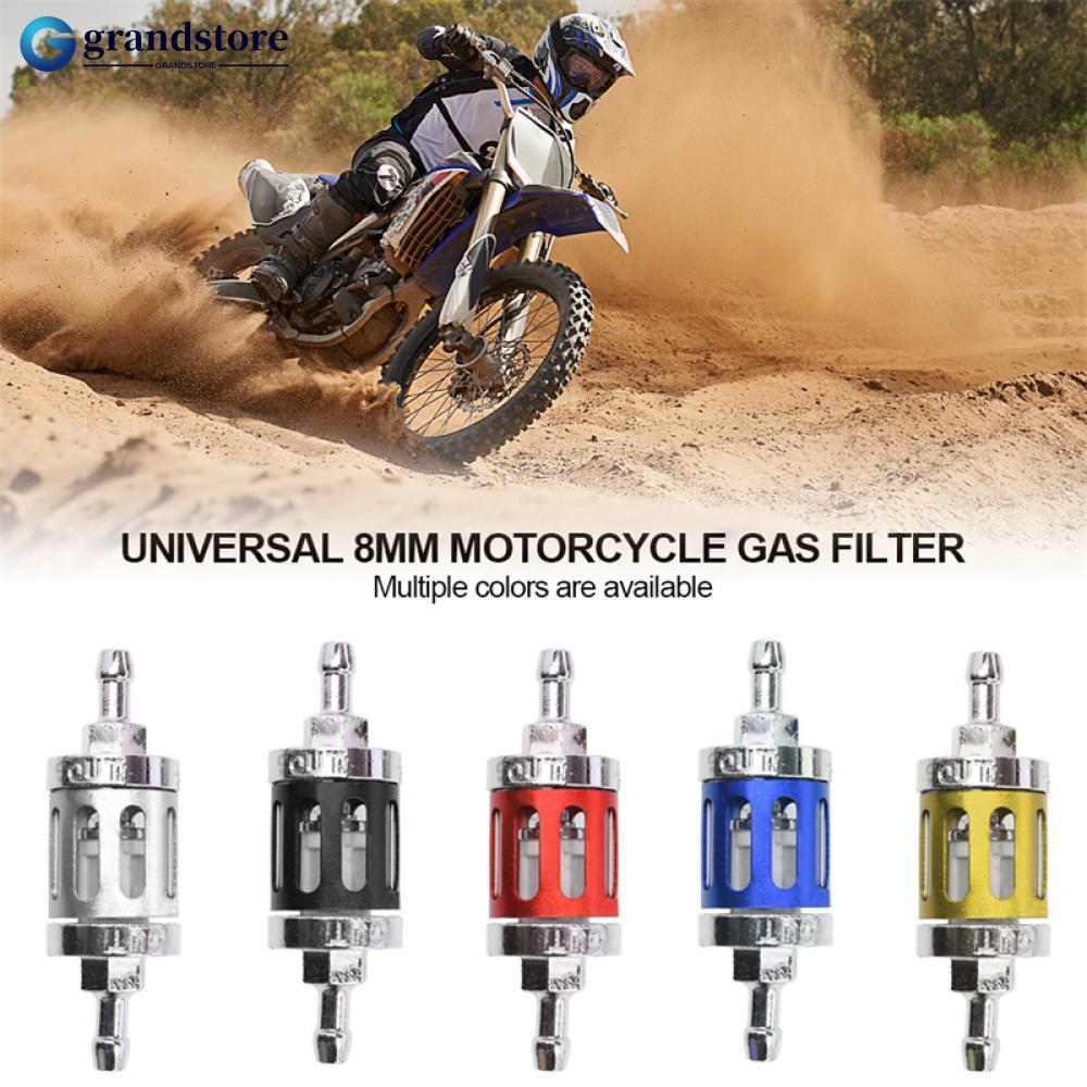 GRANDSTORE Universal 8mm Motocicleta Gás Combustível CNC Liga De Vidro Gasolina Filtro Óleo Alumínio Acessórios Do Motor