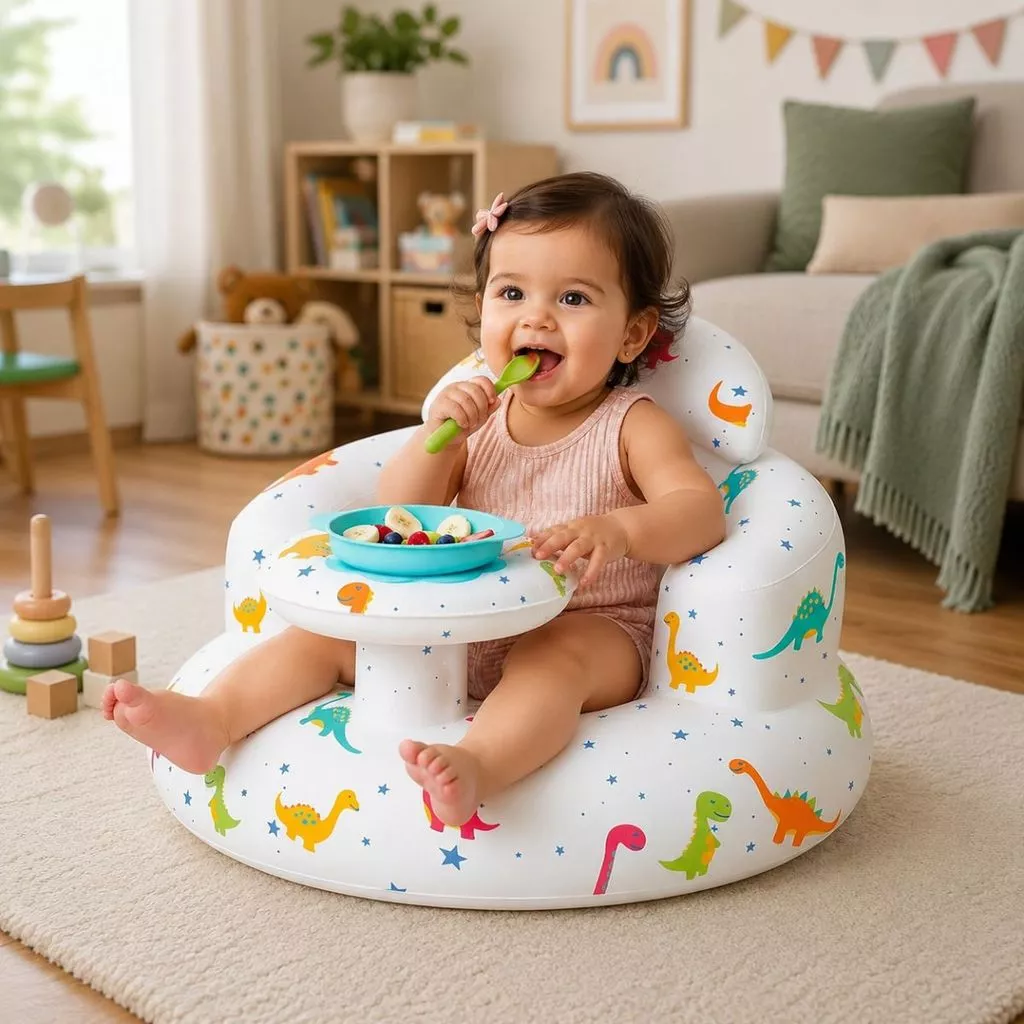 Sofá Insuflável Multifuncional Cadeira De Bebê Alimentando Brinquedos De Banho Para Crianças — imagem 1