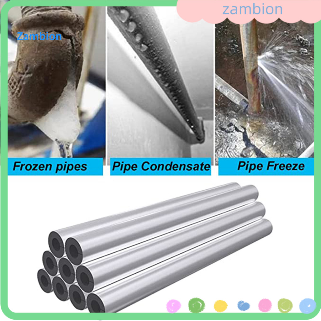 Insulation Tube for Pipes Easy Installation Pipe Self-adhesive Aluminum Foil Foam Wrap – Flame Waterproof Sleeve for O