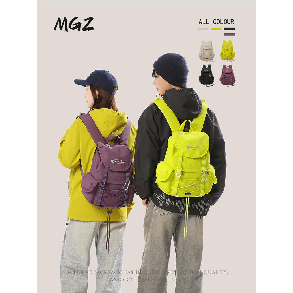 MGZ mochila de lazer ao ar livre das mulheres dos homens esportes cordão mochila grande capacidade moda estudante viagem