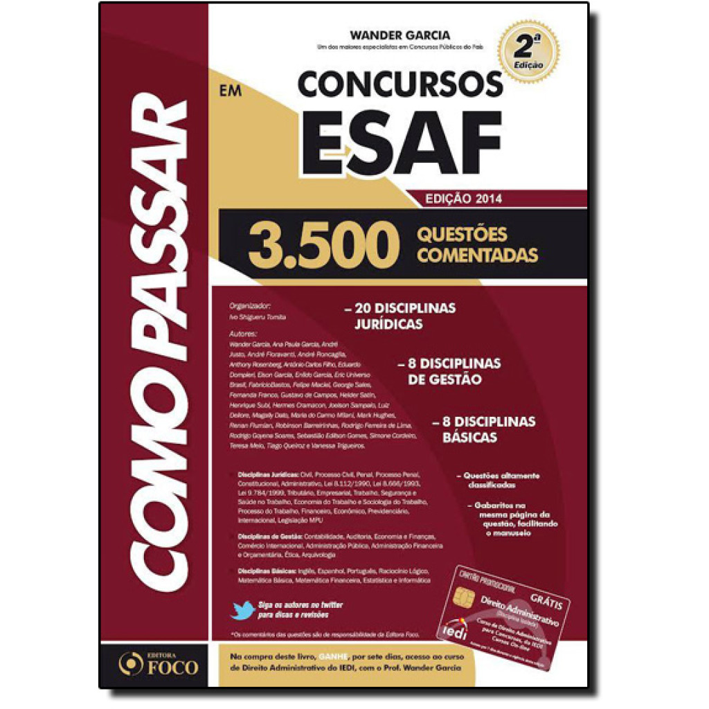 Como Passar em Concursos da Esaf: 3500 Questões Comentadas