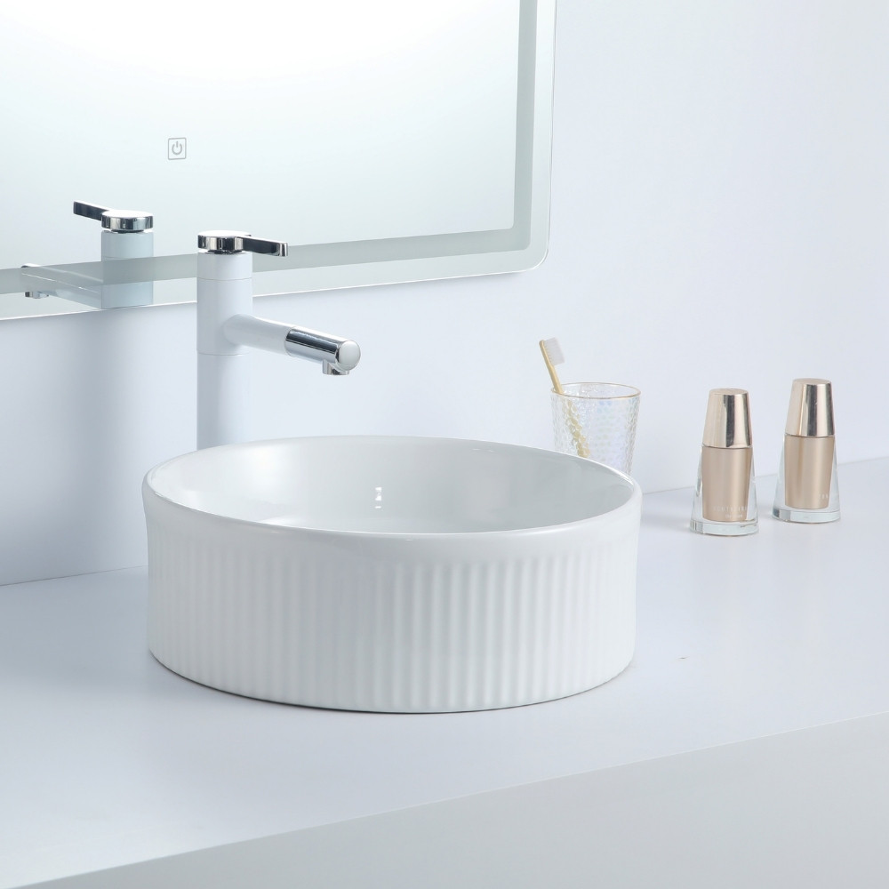 Cuba Deend De Cerâmica Rotondo RigaLuce Banheiro 37x37x13cm