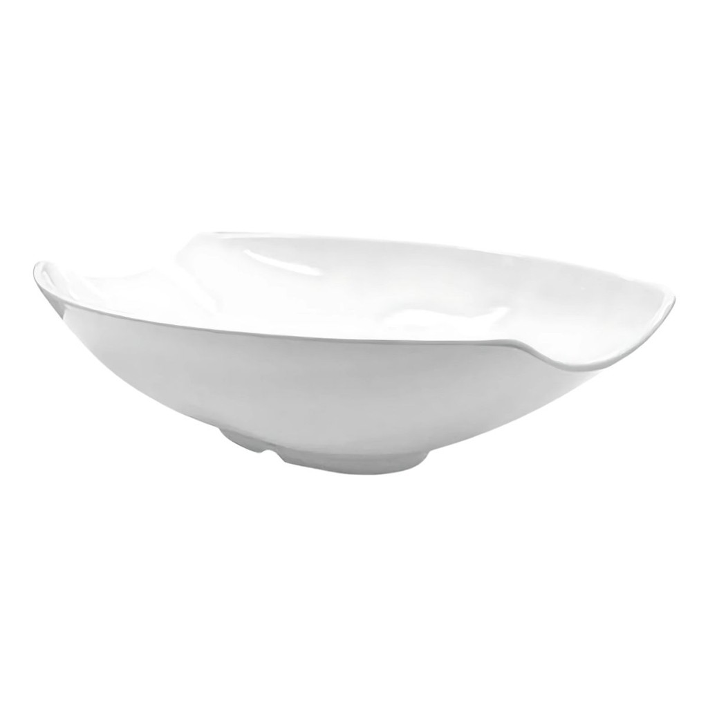 Travessa Melamina Premium Funda Saladeira Oval Curva Branca Buffet Bandeja Grande Decorativa Bestfer