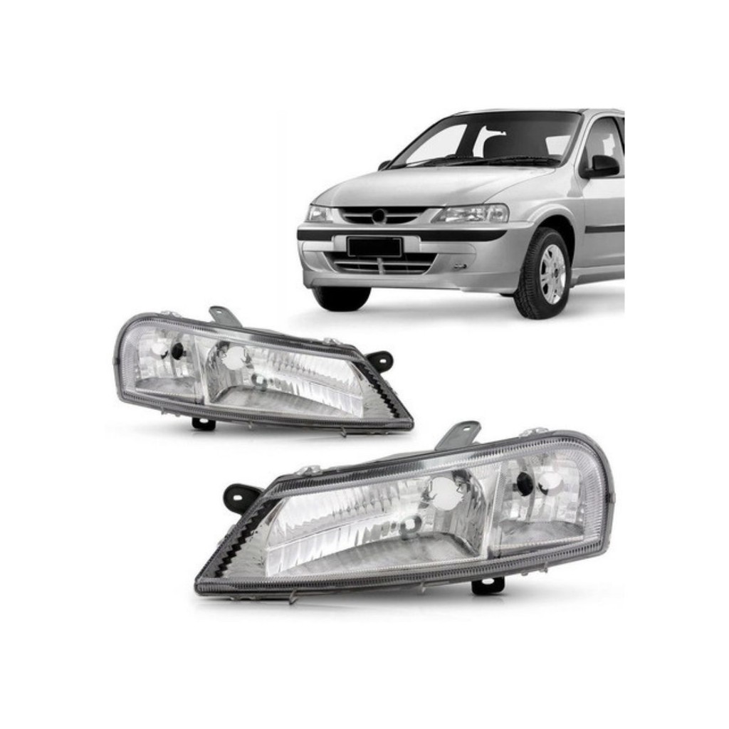 Par Farol Máscara Cromada Dianteiro Celta 2000 Até 2006 Lado Direito E Esquerdo em Oferta na Shopee