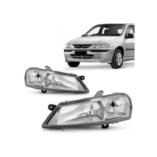 Par Farol Máscara Cromada Dianteiro Celta 2000 Até 2006 Lado Direito E Esquerdo em Oferta na Shopee