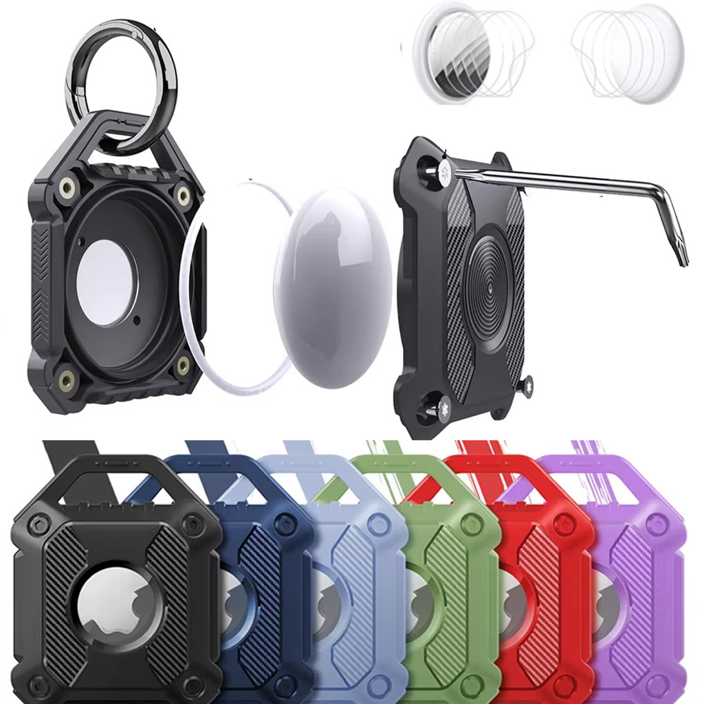 Capa protetora de 360 ° para AirTag, suporte chaveiro AirTags chaveiro para etiqueta, capa de TPU chave, bolsa, bagagem