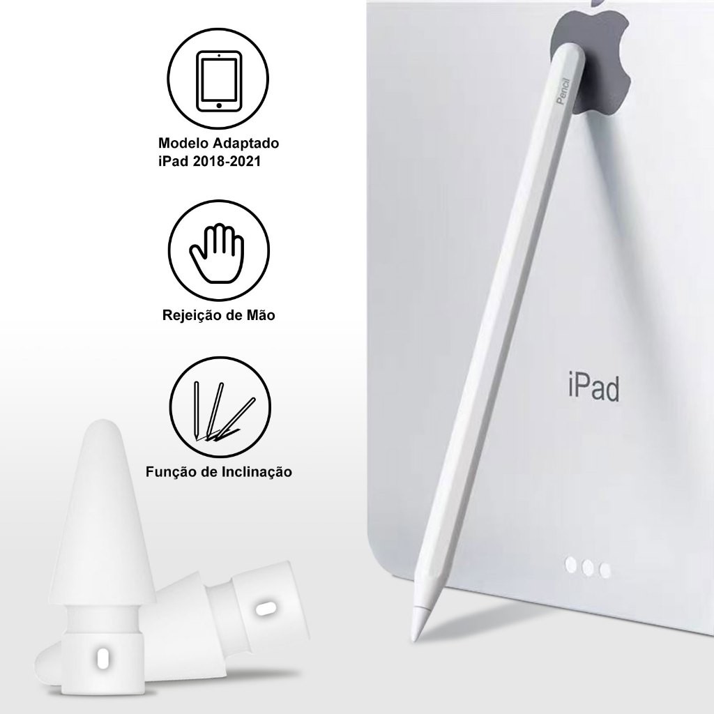 Caneta Touch P/ iPad 6, 7, 8, 9 E 10a Ger Com Palm Rejection em Oferta na Shopee