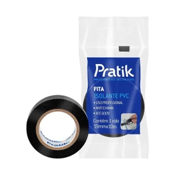 Fita Isolante Pratik 19mmx10m Preta SM