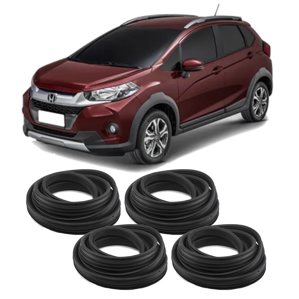 Kit Borracha De Vedação 4 Portas Guarnição Crv Hrv Wrv