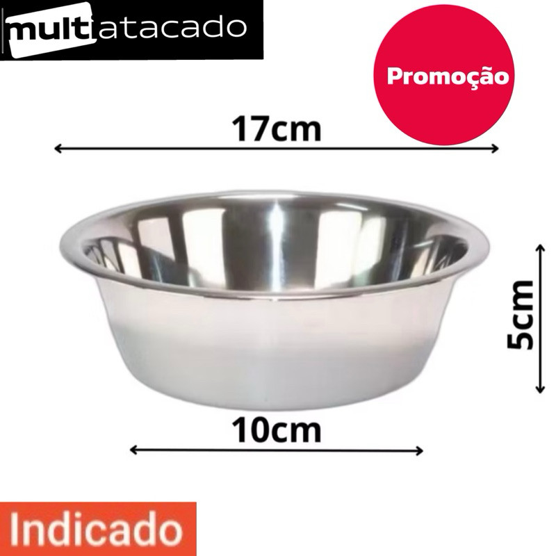 Pote Tigela De Inox 700ml, pote inox culinária, pote de ração, tijela inox, pote inox