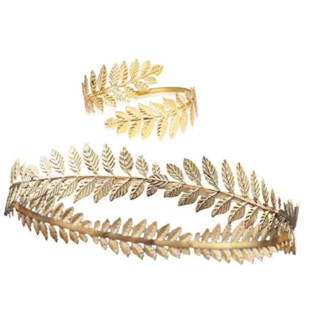 Tiara Arco Deusa Grega Folhas De Louro Dourada Deus Grego Pulseira Cor Dourado Fantasia Carnaval em Oferta na Shopee