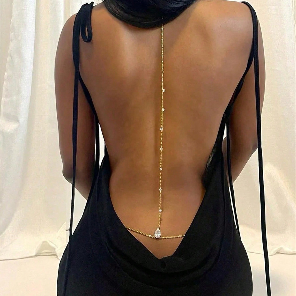 Corrente de Costas de Temperamento Fashionável, Corrente Corporal de Personalidade, Luxo Leve, Corrente de Peito em Form