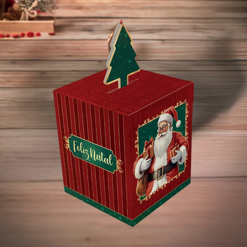Detalhes do 30 CAIXA NATAL 10X10X12 POP UP - NOEL 5725 (NATAL 2025 IDEIA)