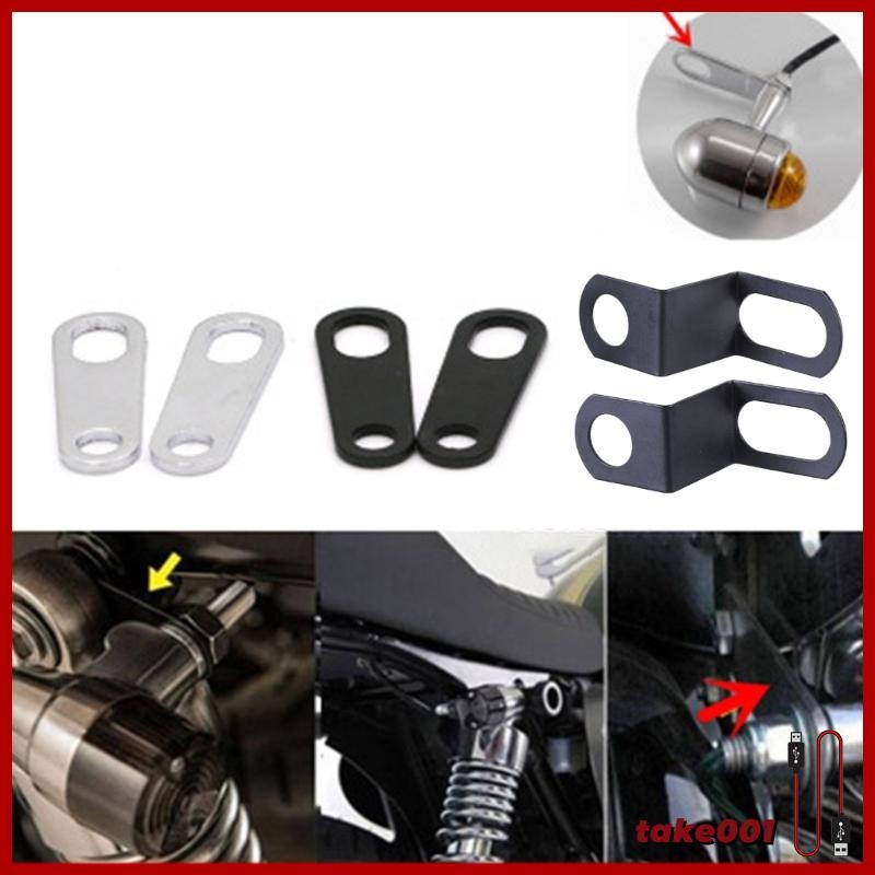 Unidades Suporte Luz Indicadora Motocicleta , Braçadeiras Orelha Garfo Metal Durável