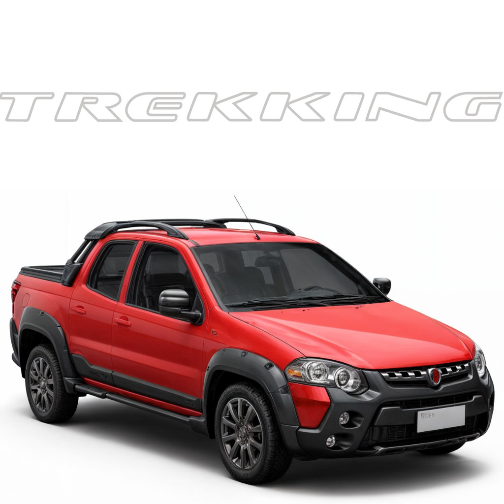 Adesivo Faixa Traseira Porta Caçamba Fiat Strada Trekking Cinza 2014 2015 16 17