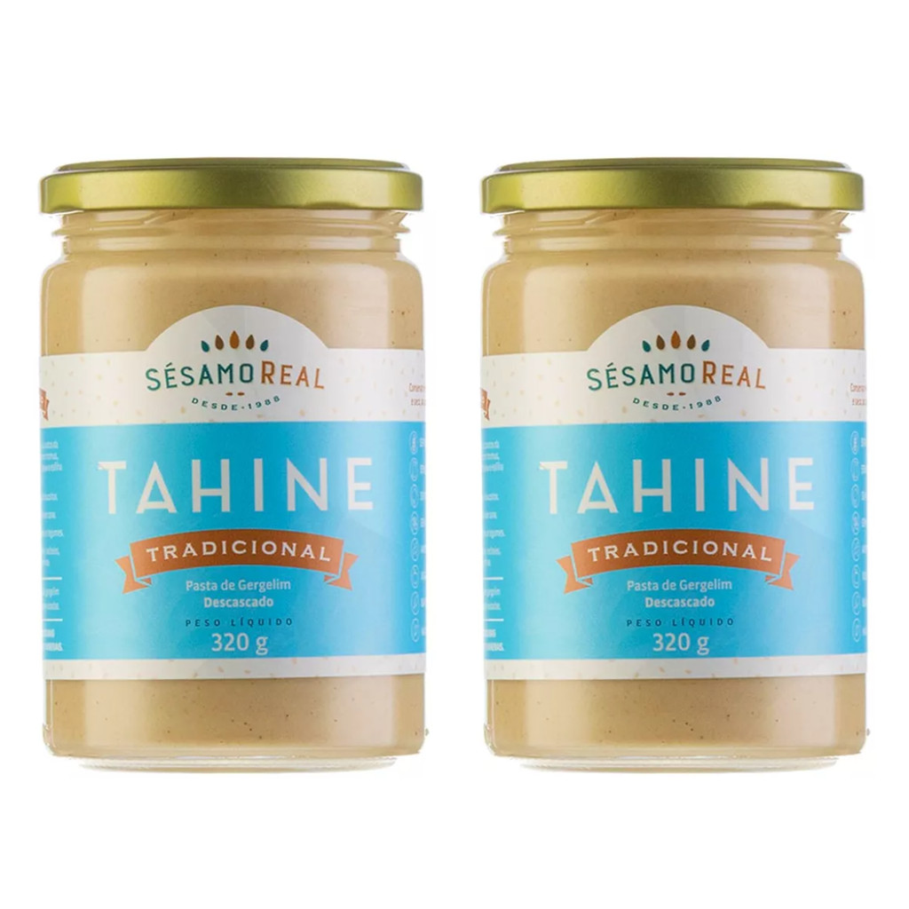 Tahine Tradicional 320g Sésamo Real Pasta de Gergelim - Kit 2x unidades