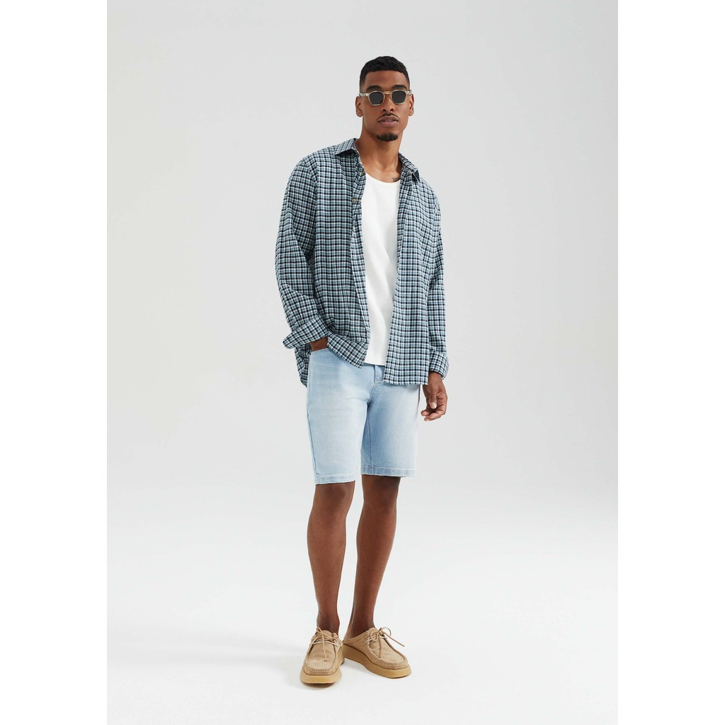 Bermuda Jeans Masculina Reta Com Elastano em Oferta na Shopee