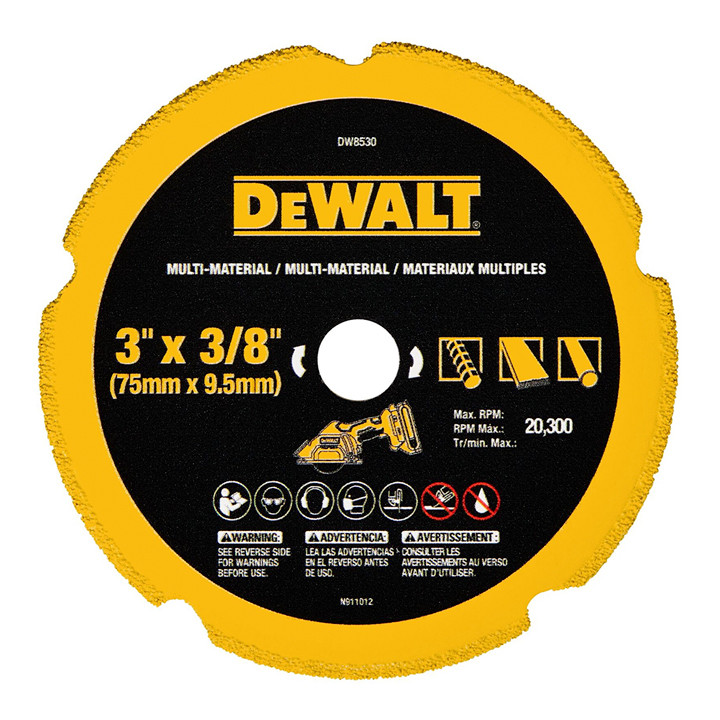 Disco de Corte Diamantado 3" para Metal e Plástico 75 x 9.5mm DeWalt DW8530 em Oferta na Shopee