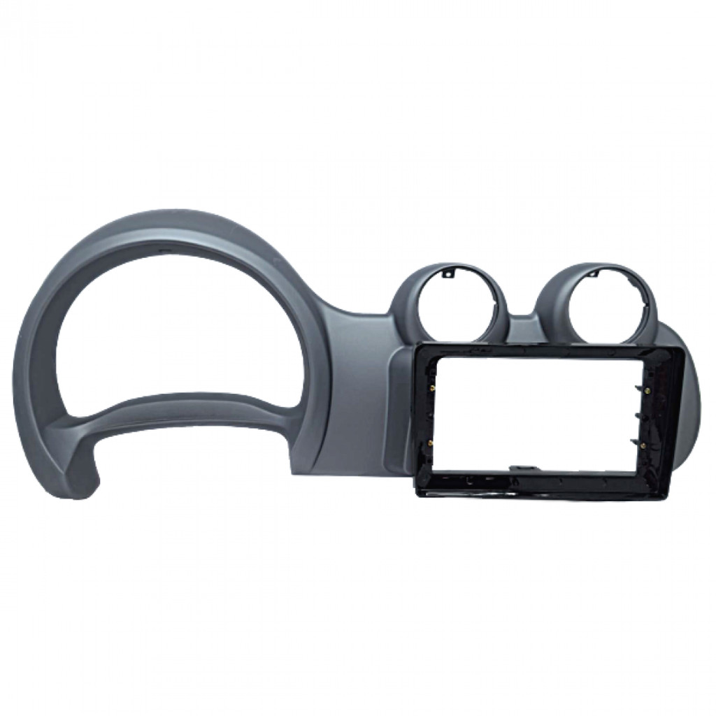 Moldura 9" Flutuante Fiat Uno Vivace 10/16, Fiorino G3 14/21 - Cinza em Oferta na Shopee