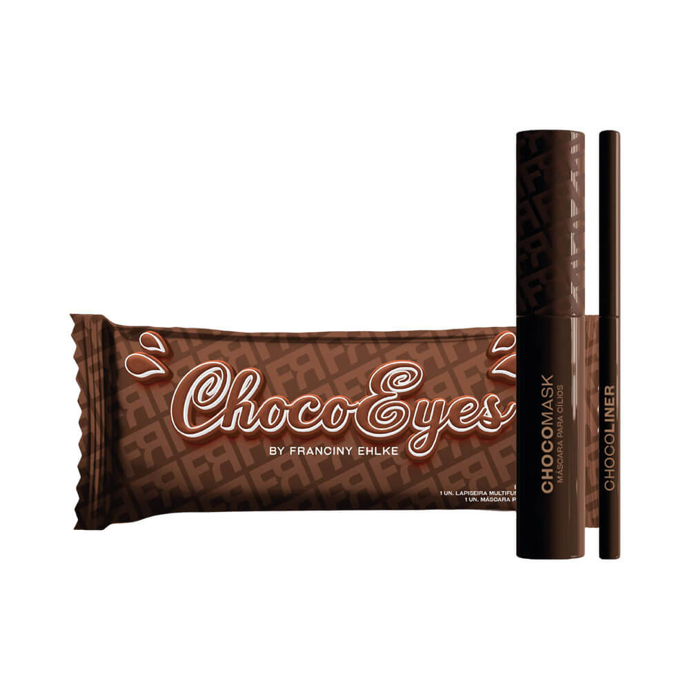 Kit Franciny Ehlke Máscara de Cílios + Lápis Multifuncional Chocoeyes em Oferta na Shopee