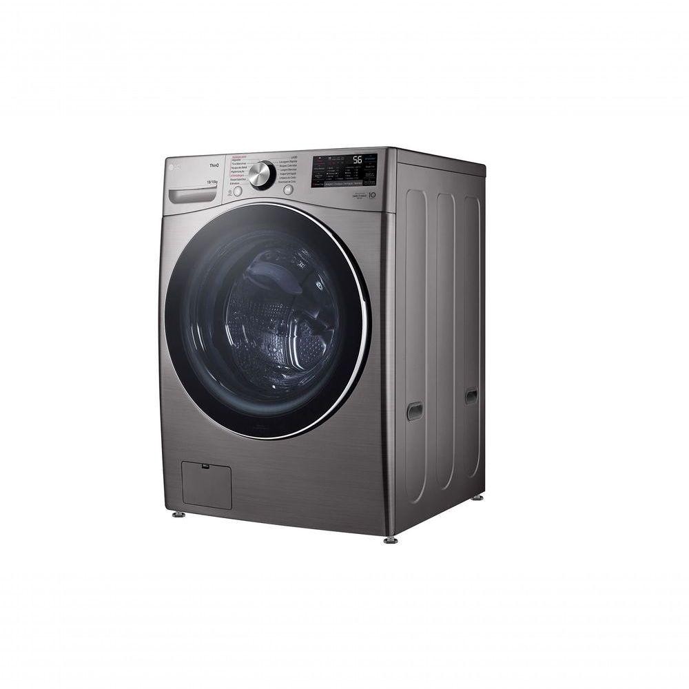 Lava e Seca LG Smart 18kg Inox Look com Inteligência Artificial AIDD™ WD18SV2S6B 127V — imagem 2 de 2